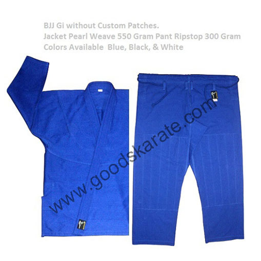 BLUE BJJ Gi Without Custom Patches